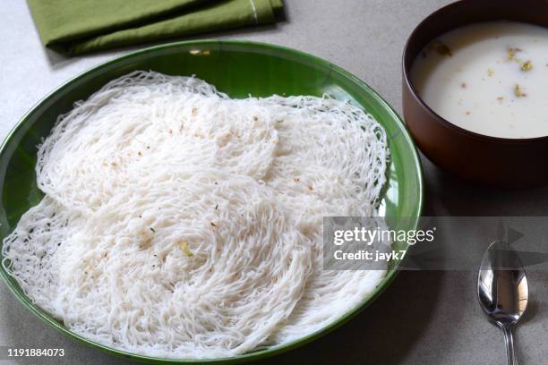 indian breakfast idiyappam - south indian food stock pictures, royalty-free photos & images