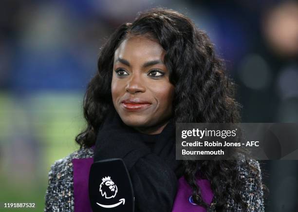 Eni Aluko during Amazon Prime first live broadcast game before Premier League match between Crystal Palace and AFC Bournemouth at Selhurst Park on...