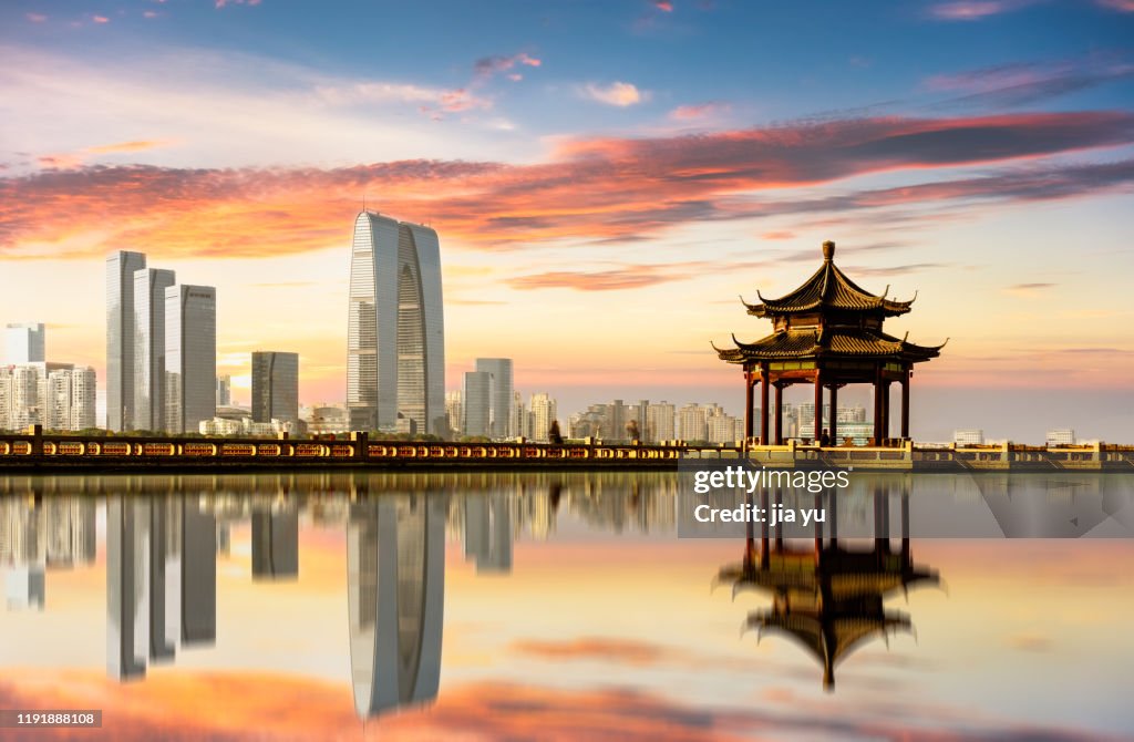 Jinji Lake tourist area, Suzhou, Jiangsu Province, China.