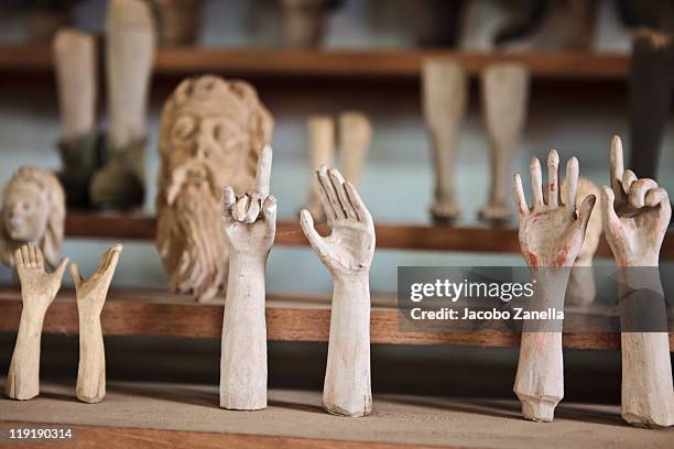 wooden hands - concepcion stock-fotos und bilder