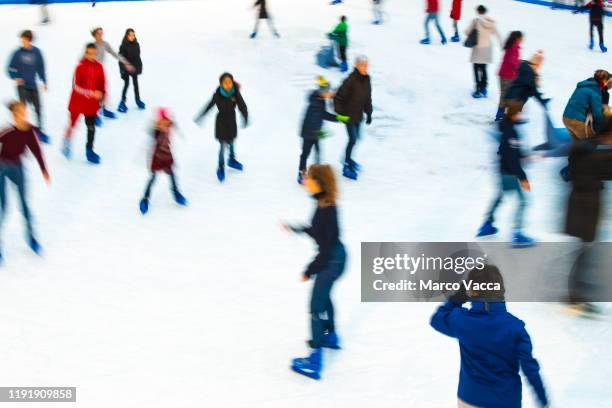 iceskating - milan snow stock pictures, royalty-free photos & images