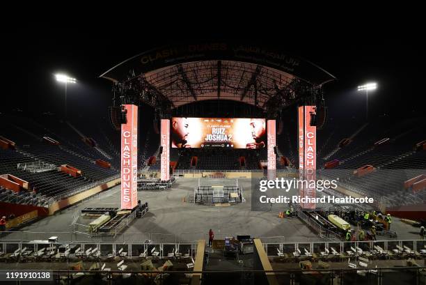 General view inside the Diriyah Arena after the Clash On The Dunes Press Conference at the Diriyah Season Hospitality Lounge on December 04, 2019 in...