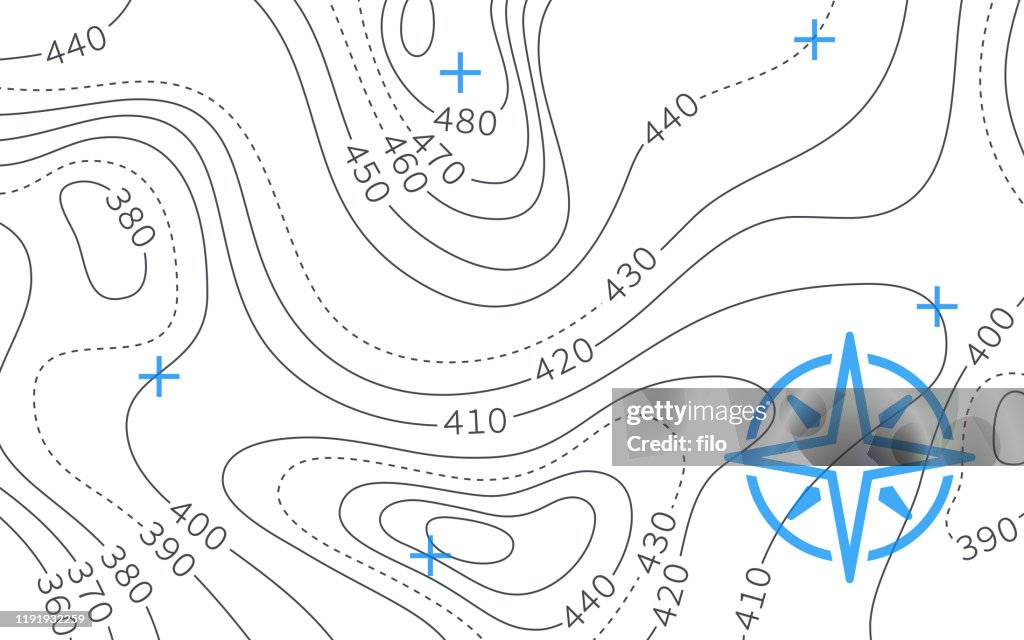 Topographic Map Elevation Abstract