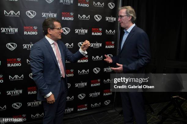 Otto Padron and Steve Jones attend Nick Cannon, Meruelo Media, Skyview Announce Radio Syndication on December 04, 2019 in Burbank, California.