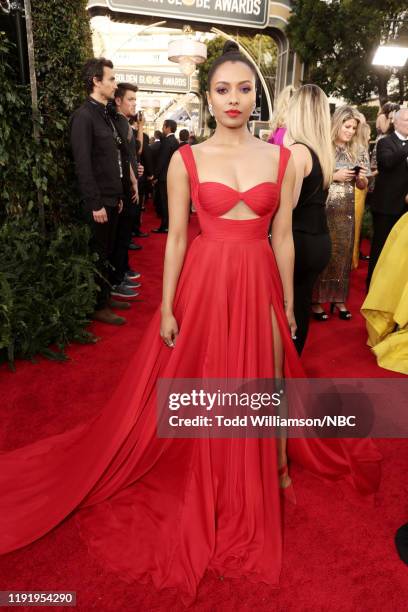 77th ANNUAL GOLDEN GLOBE AWARDS -- Pictured: Kat Graham arrives to the 77th Annual Golden Globe Awards held at the Beverly Hilton Hotel on January 5,...