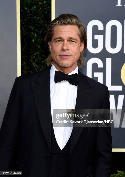 77th ANNUAL GOLDEN GLOBE AWARDS -- Pictured: Brad Pitt arrives to the 77th Annual Golden Globe Awards held at the Beverly Hilton Hotel on January 5,...