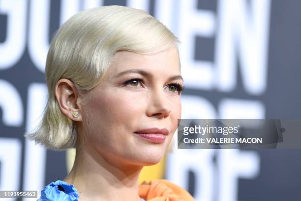 Actress Michelle Williams arrives for the 77th annual Golden Globe Awards on January 5 at The Beverly Hilton hotel in Beverly Hills, California.