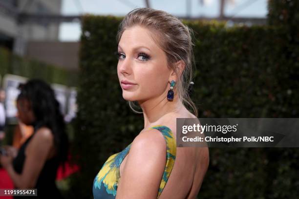 77th ANNUAL GOLDEN GLOBE AWARDS -- Pictured: Taylor Swift arrives to the 77th Annual Golden Globe Awards held at the Beverly Hilton Hotel on January...