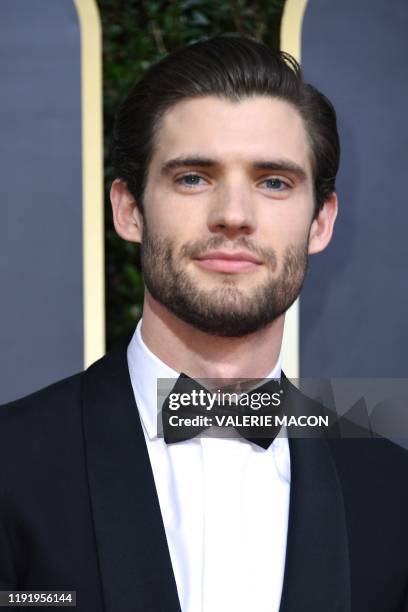 Actor David Corenswet arrives for the 77th annual Golden Globe Awards on January 5 at The Beverly Hilton hotel in Beverly Hills, California.