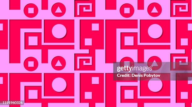 modern geometric embossed seamless pattern. - cobblestone wall stock illustrations