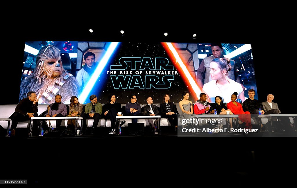 The Stars And Filmmakers Of Star Wars: The Rise Of Skywalker At The Global Press Conference
