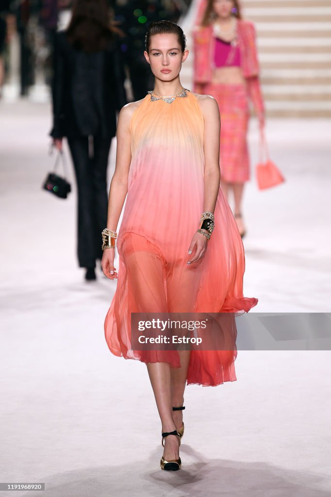 Chanel Metiers D'Art 2019-2020 : Runway At Le Grand Palais In Paris