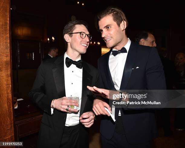 Andrew Nodell and Christophe Caron attend French Heritage Society's New York Gala - The Black & White Ball at Private Club on November 21, 2019 in...