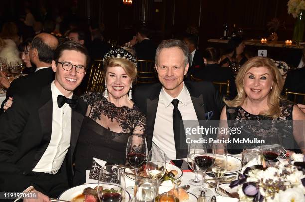 Andrew Nodell, Judy McLaren, Yann Coatanlem and Barbara Wolf attend French Heritage Society's New York Gala - The Black & White Ball at Private Club...