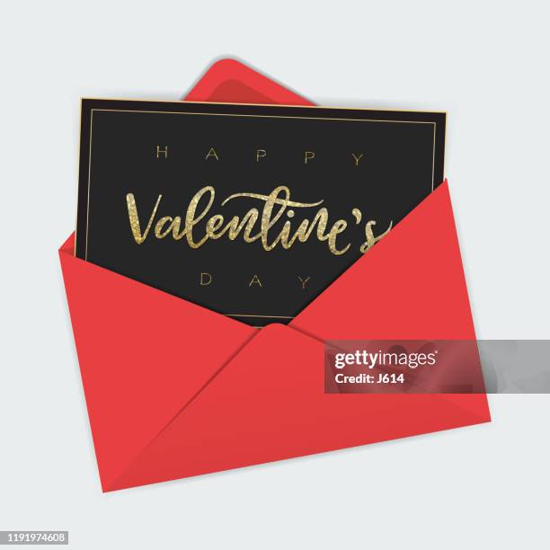 funkelnde valentine - envelope stock-grafiken, -clipart, -cartoons und -symbole