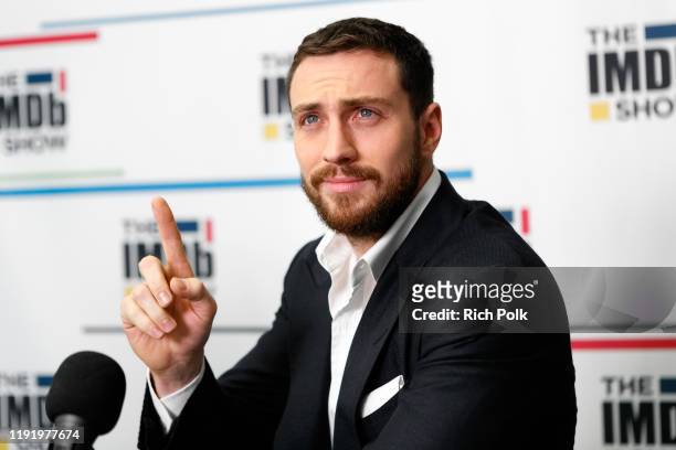 Sam and Aaron Taylor-Johnson visits ‘The IMDb Show’ LIVE on Twitch on December 4, 2019 in Santa Monica, California. This episode of 'The IMDb Show'...