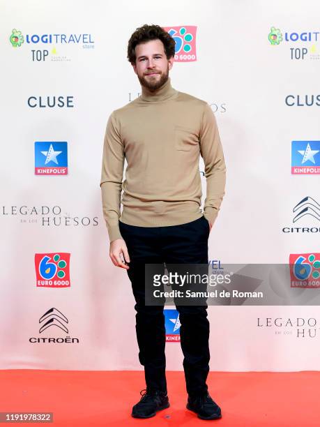Spanish actor Antonio Velázquez attends "Legado En Los Huesos" Madrid Premiere on December 04, 2019 in Madrid, Spain.