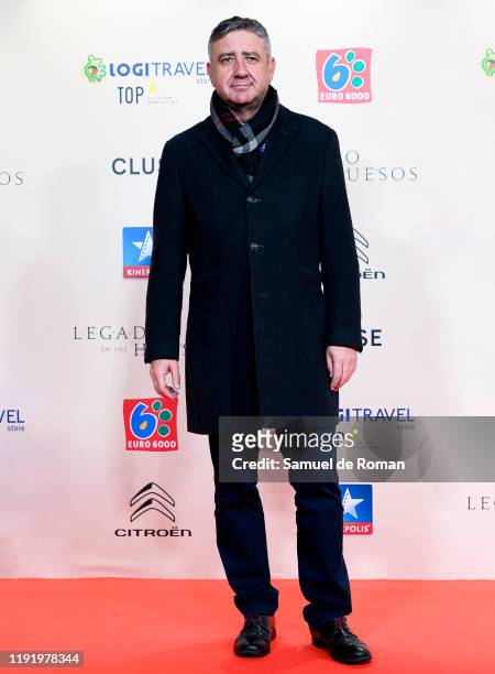 Spanish actor Ramón Aranguena attends "Legado En Los Huesos" Madrid Premiere on December 04, 2019 in Madrid, Spain.
