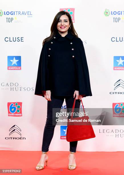 Spanish actress Aurora Car attends "Legado En Los Huesos" Madrid Premiere on December 04, 2019 in Madrid, Spain.