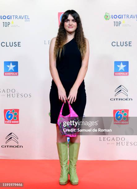 Spanish singer Amaia Romero attends "Legado En Los Huesos" Madrid Premiere on December 04, 2019 in Madrid, Spain.