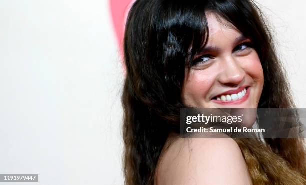 Spanish singer Amaia Romero attends "Legado En Los Huesos" Madrid Premiere on December 04, 2019 in Madrid, Spain.