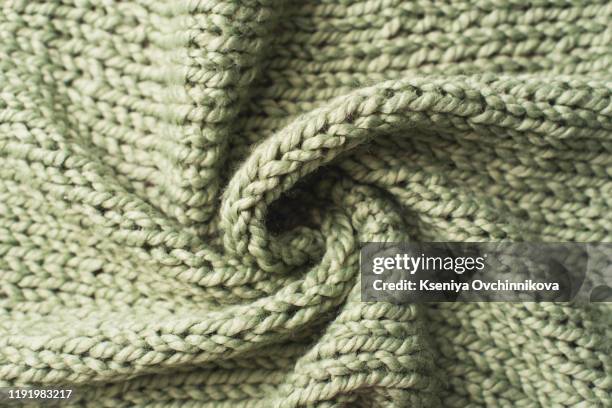 green fabric texture - wool fotografías e imágenes de stock