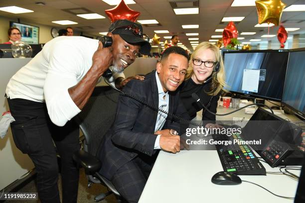 Djimon Hounsou, Hill Harper and Rachael Harris attend The 35th Anniversary Of CIBC Miracle Day to lend a hand to raise millions for kids in need held...