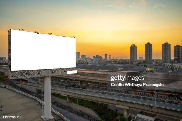 blank billboard for outdoor advertising - billboard highway stock pictures, royalty-free photos & images