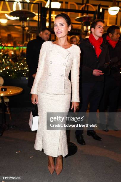 Virginie Ledoyen is seen, during the Chanel Metiers d'art 2019-2020 dinner at La Coupole restaurant, on December 04, 2019 in Paris, France.