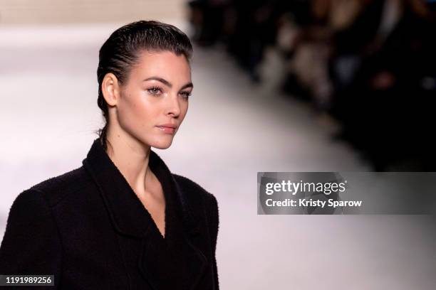 Vittoria Ceretti walks the runway during the Chanel Metiers d'Art 2019-2020 show at Le Grand Palais on December 04, 2019 in Paris, France.