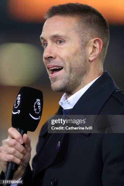 Matthew Upson for Amazon Prime ahead of the Premier League match between Wolverhampton Wanderers and West Ham United at Molineux on December 04, 2019...