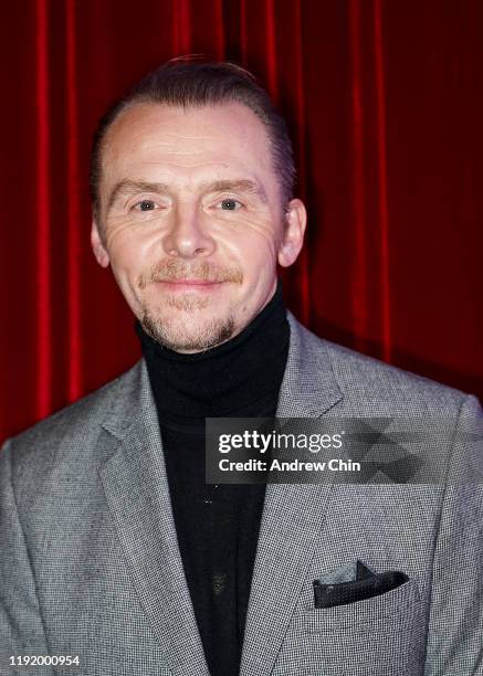 Actor Simon Pegg attends the Opening Gala Canadian premiere of "Lost Transmissions" during day 1 of 2019 Whistler Film Festival on December 04, 2019...