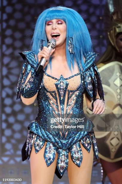 Cher performs at Madison Square Garden on December 04, 2019 in New York City.