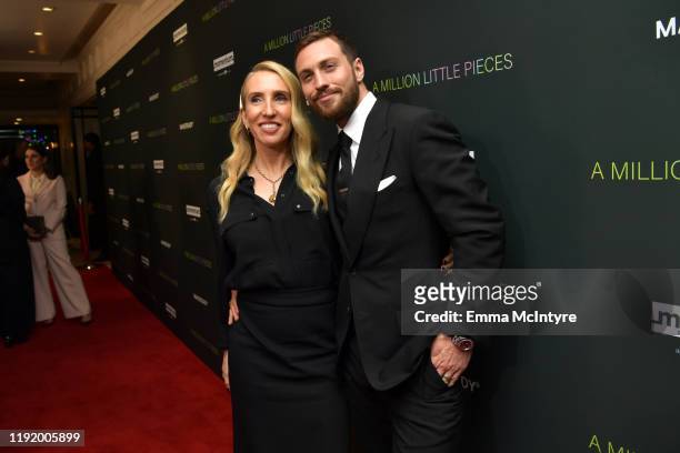Director Sam Taylor-Johnson and actor Aaron Taylor-Johnson attend the special screening of Momentum Pictures' "A Million Little Pieces" at The London...