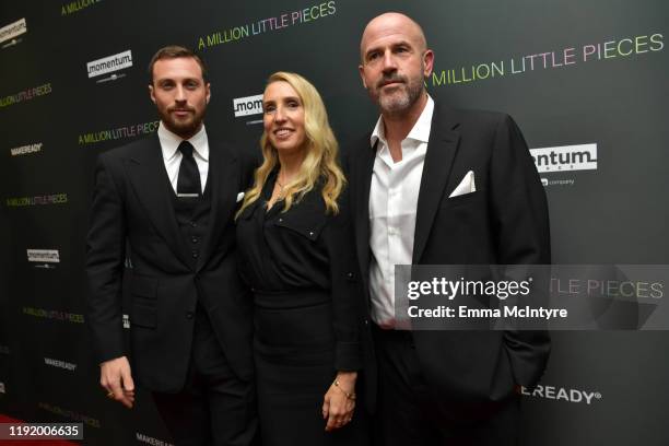 Actor Aaron Taylor-Johnson, director Sam Taylor-Johnson and writer James Frey attend the special screening of Momentum Pictures' "A Million Little...