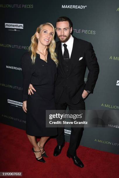 Director Sam Taylor-Johnson and actor Aaron Taylor-Johnson attend the special screening of Momentum Pictures' "A Million Little Pieces" at The London...