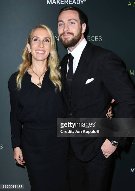 Sam Taylor-Johnson and Aaron Taylor-Johnson attend the Special Screening Of Momentum Pictures' "A Million Little Pieces" at The London Hotel on...