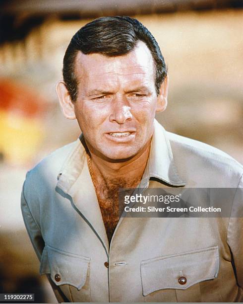David Janssen , US actor, in a publicity portrait issued for the film, 'The Green Berets', USA, circa 1968. The 1968 war film, directed by Ray...