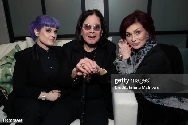 Kelly Osbourne, Ozzy Osbourne and Sharon Osbourne attend the after party for the special screening of Momentum Pictures' 'A Million Little Pieces' on...