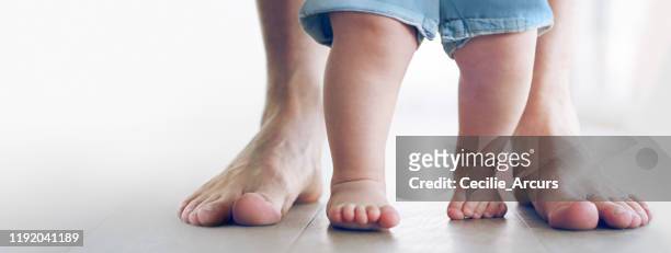 ihre ersten kleinen schritte - baby feet stock-fotos und bilder