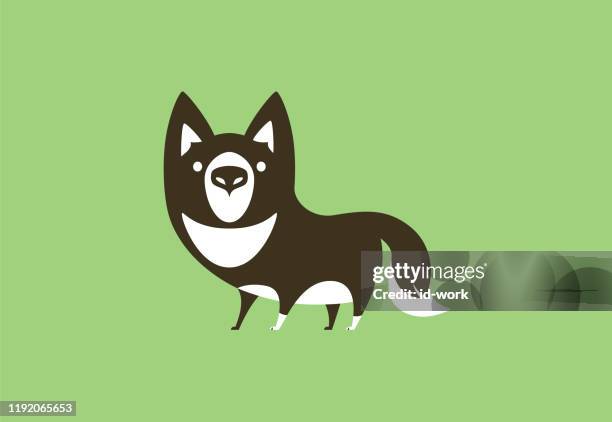 fox symbol - wolf logo stock illustrations