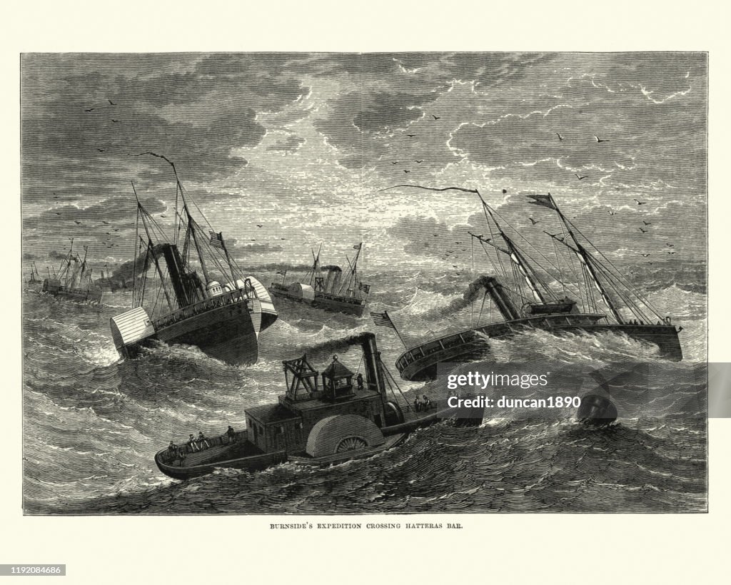 General Burnside's expedition crossing hatteras bar
