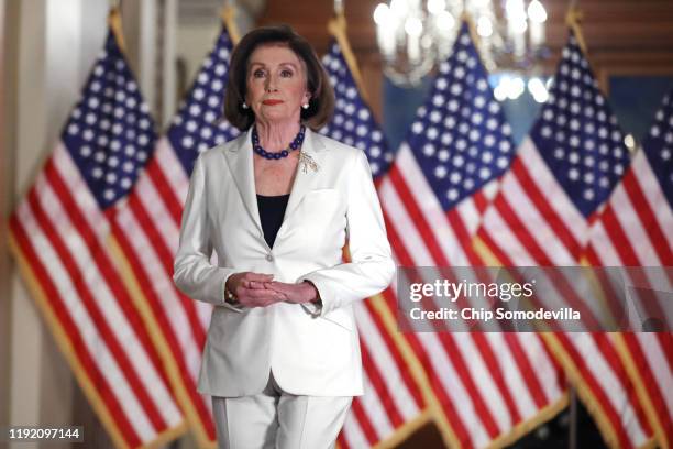 Speaker of the House Nancy Pelosi announced that the House will proceed with articles of impeachment against President Donald Trump at the Speaker's...