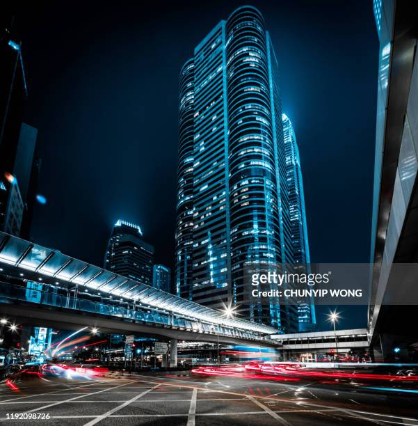 hong kong night city - big tech stock pictures, royalty-free photos & images