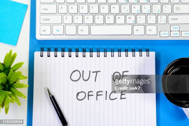 out of office - time off work stock pictures, royalty-free photos & images