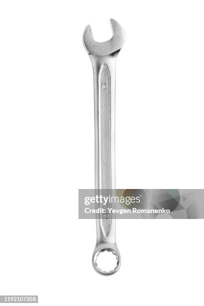 wrench isolated on white background - hand tool foto e immagini stock