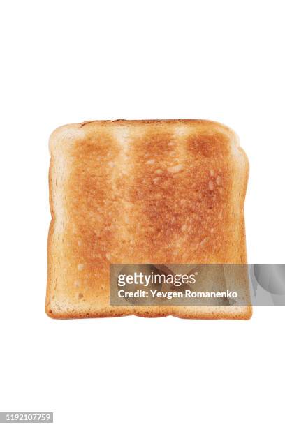 toasted bread isolated on white background - toasted bread stock pictures, royalty-free photos & images