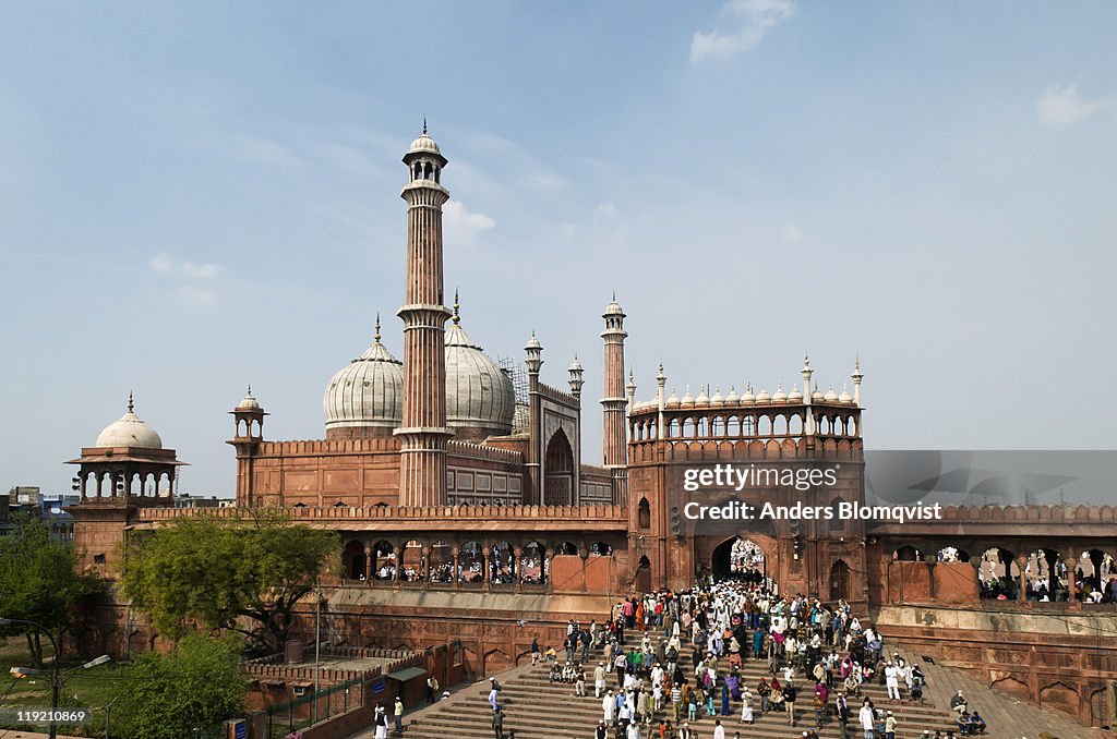 People at Jama Masjid mosque