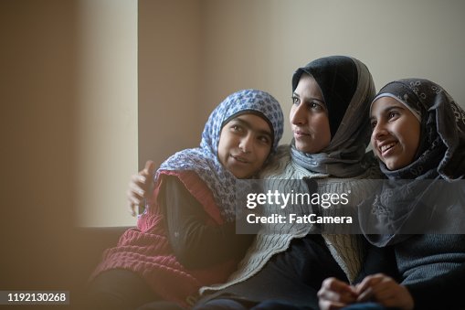 Muslim Mother and Daughters stock photo Muslim Mother and Daughters stock photo