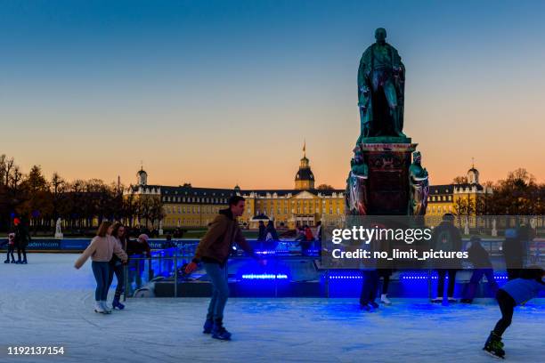 eislaufen in karlsruhe - karlsruhe stock-fotos und bilder